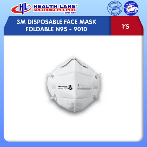 3M DISPOSABLE FACE MASK FOLDABLE N95- 9010 (1'S)